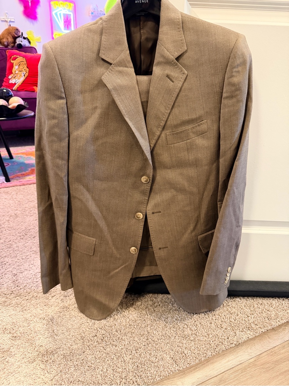 Mens 2005 Dolce & Gabbana Light Brown Suit and Pant SIZING IN PHOTOS